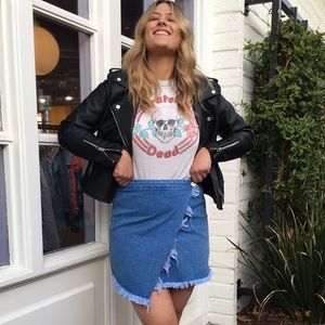 Denim mini skirt